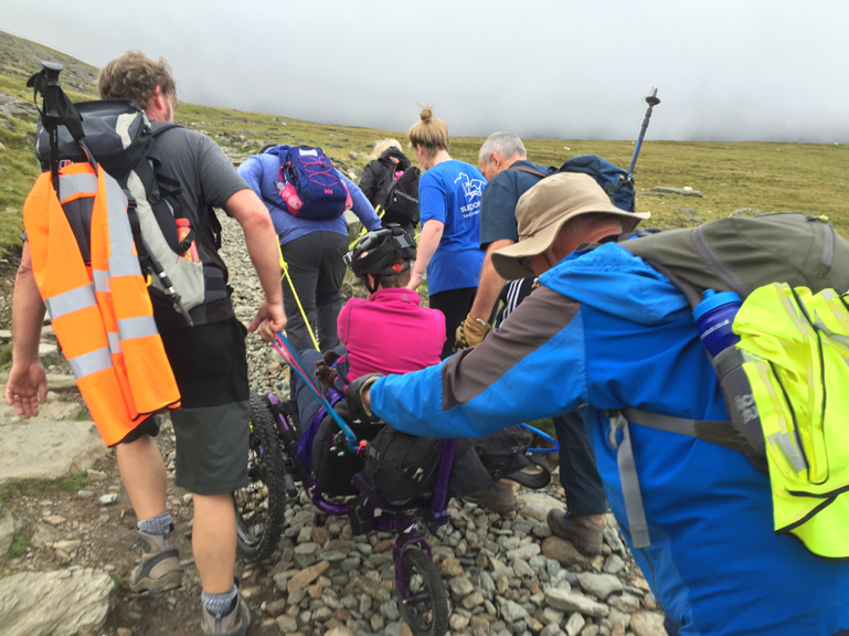 Snowdon Shove 2016 - the Support Dog Team's climb with a Mountain Trike wheelchair