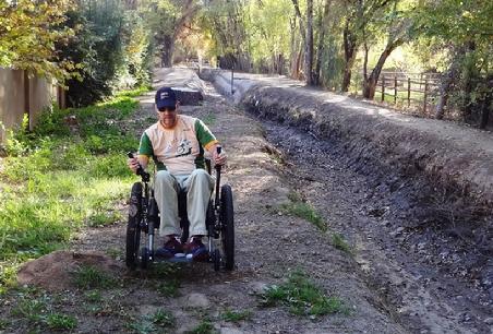 Dave Bexfield test rides the Mountain Trike