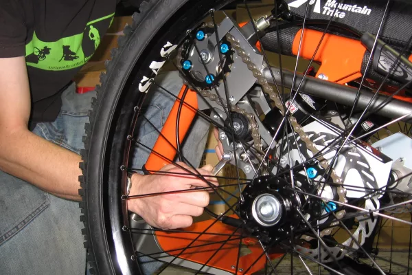 Mountain Trike wheelchair drivetrain maintenance