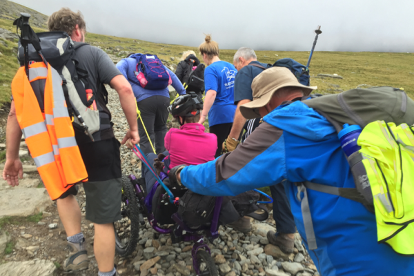 Snowdon Shove 2016 - the Support Dog Team's climb with a Mountain Trike wheelchair