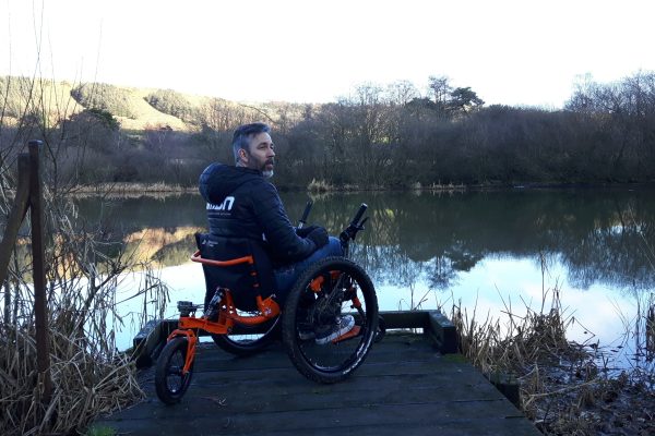 Martyn Ashton test rides the Mountain Trike wheelchair