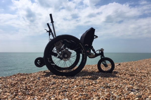 Cinque Ports Mobility test ride the Mountain Trike all terrain wheelchair