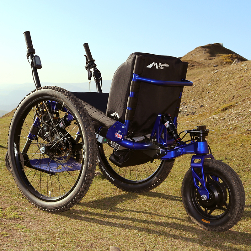 The eTrike all terrain wheelchair from Mountain Trike